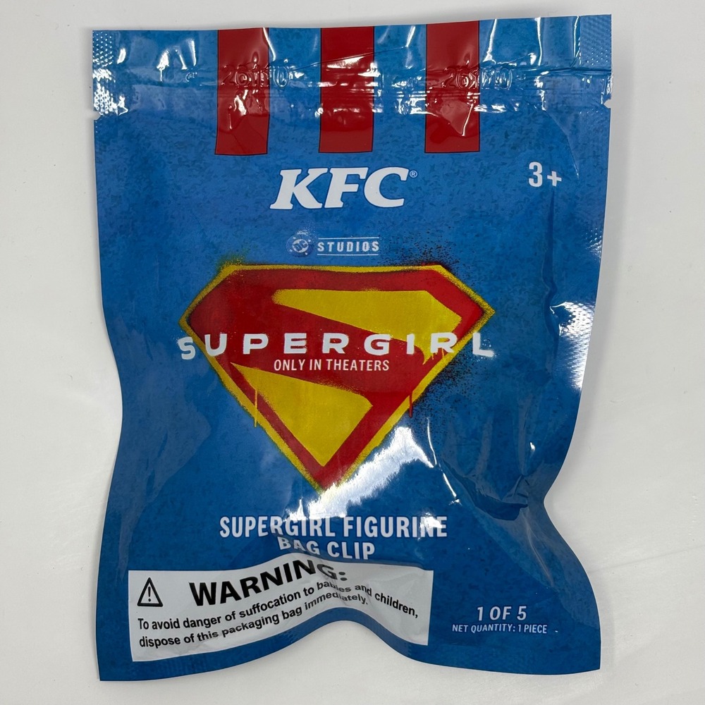 KFC DC Studios Supergirl Figurine Bag Clip 1 of 5 Sealed New Toy